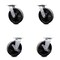 Service Caster 8 Inch Glass Filled Nylon Swivel Caster Set with Roller Bearings 2 Brakes SCC SCC-30CS820-GFNR-2-TLB-2 - alternate 1